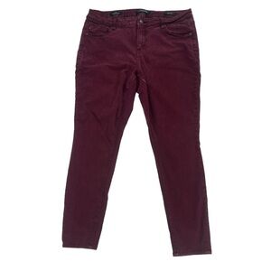 Vigoss Burgundy Edie Super Skinny Classic Fit Jeans Size 14 Women’s